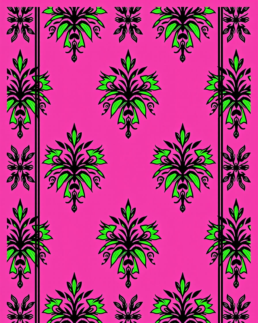 Bold Floral Vines Patterned Rug