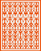 Bold Orange Geometric Pattern Rug