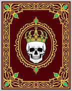 Ornate Skull Crown Emblem Rug