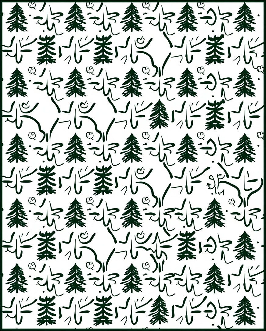 Forest Tree Abstract Pattern Rug