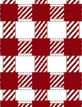 Classic Red Gingham Checkered Design Rug