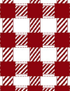 Classic Red Gingham Checkered Design Rug