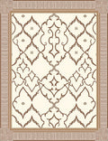 Charming Scrollwork with Repeating Motif Design Rug