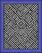 Bold Geometric Maze Line Art Design Rug
