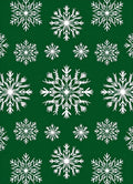 White Snowflakes On Green Background Rug