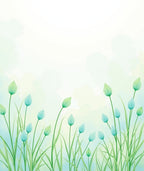Pastel Floral Watercolor Nature Design Rug