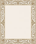 Elegant Flourish Ornate Scrollwork Border Rug