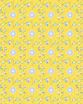 Geometric Abstract Yellow Blue Pattern Rug
