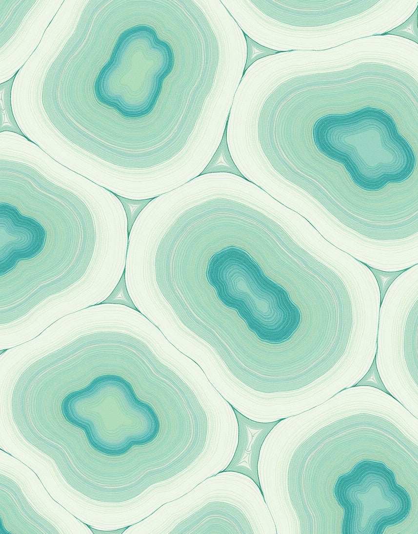 Modern Agate Inspired Layered Pattern Rug