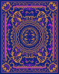 Vibrant Mandala Swirl Pattern Rug