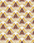 Triangular Pattern With Abstract Yellow Elements Rug