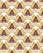 Triangular Pattern With Abstract Yellow Elements Rug
