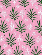 Green Pine White Snowflake Pattern Rug