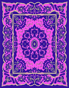 Vibrant Floral Mandala Design Rug
