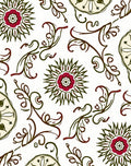Crimson floral vine motif Rug
