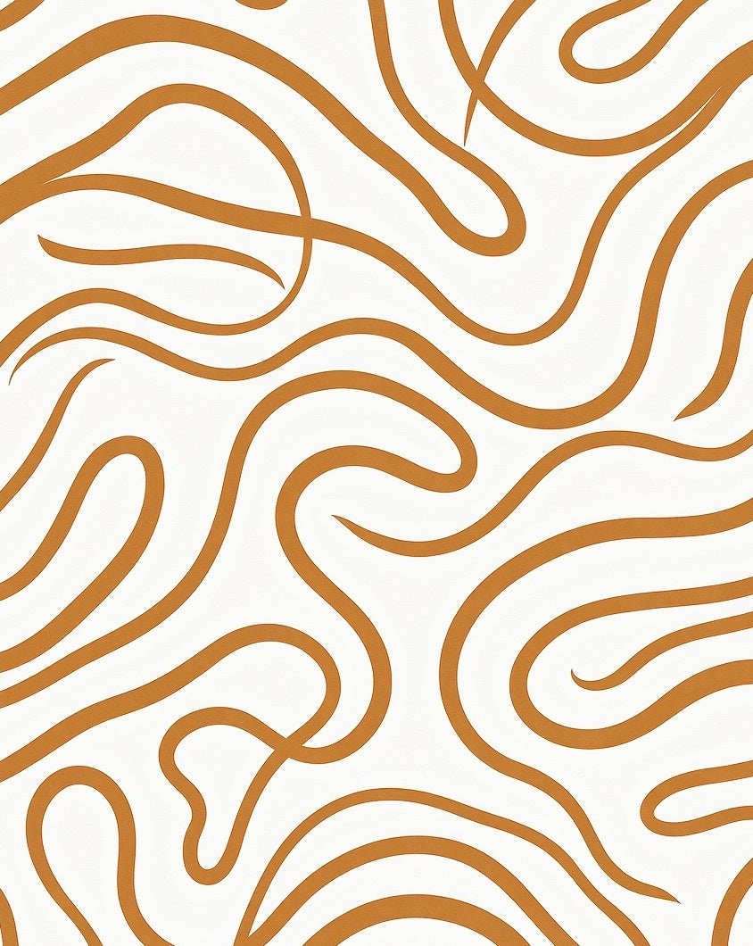 Abstract Swirling Lines Pattern Rug