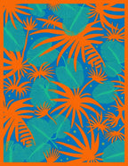 Tropical Leaf Fan Paradise Print Rug