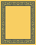 Navy Blue Geometric Border Design Rug