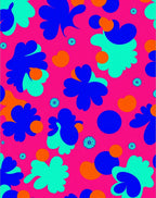 Vibrant Floral Dot Pattern Rug