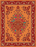 Ornate Floral Scroll Work Rug