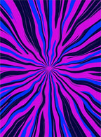 Radiating Abstract Pink Blue Stripes Rug
