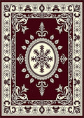 Classic Floral Swirl Ivory Pattern Rug