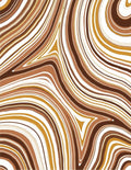 Warm Earthy Swirl Pattern Rug