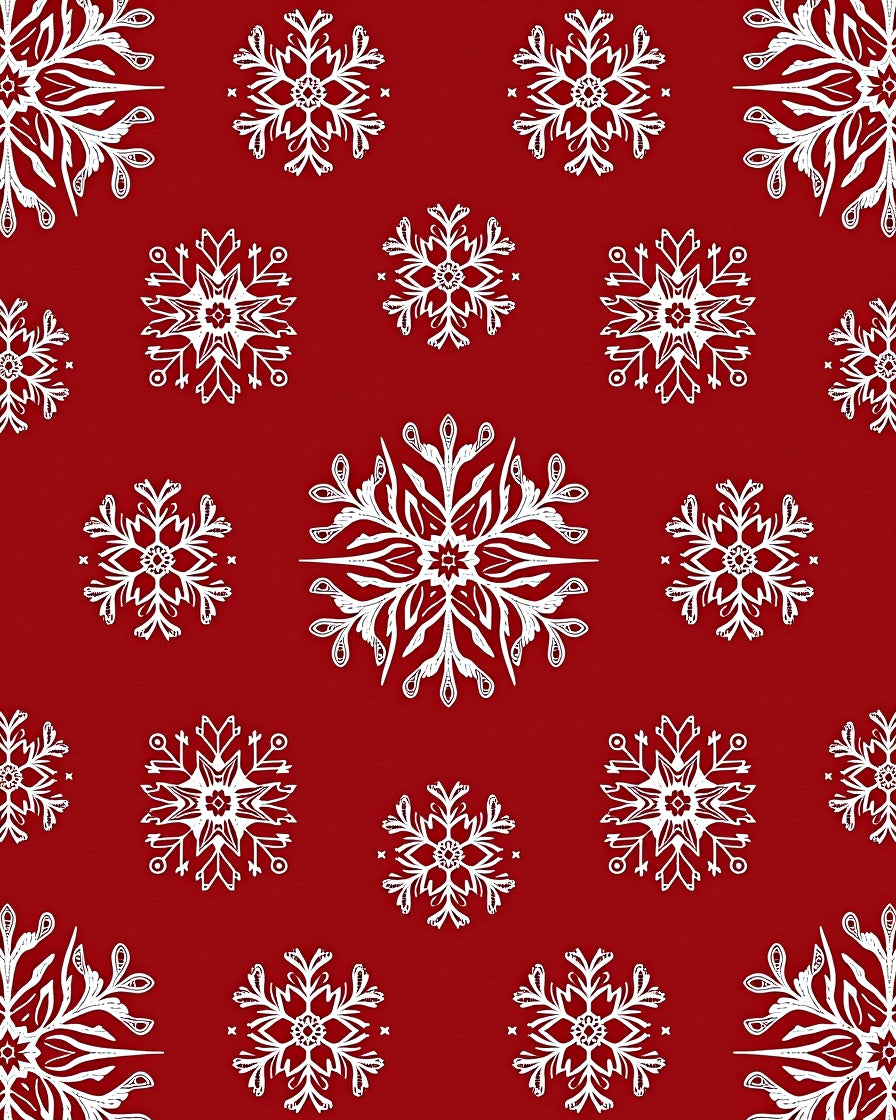 White Snowflake Pattern Design Rug