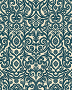 Traditional Scroll Pattern Accent Rug