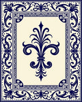 Ornate Fleur-de-lis Classic Pattern Rug