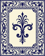 Ornate Fleur-de-lis Classic Pattern Rug