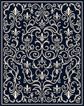 Classic Ivory Scroll Pattern Rug