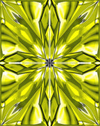 Radiant Yellow Faceted Geometric Design Rug