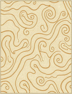 Flowing Swirl Abstract Lines Rug