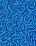 Abstract Blue Swirl Triangle Pattern Rug