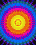 Vibrant Radial Sunburst Pattern Design Rug