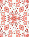 Floral Mandala Tile Pattern Rug