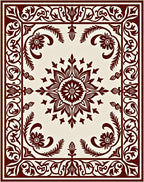 Traditional Floral With Scrollwork Pattern Rug