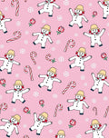 Cute Snowman Candy Cane Snowflake Pattern Rug