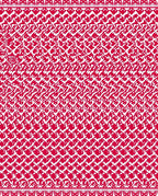 Ornate Red White Patterned Texture Rug
