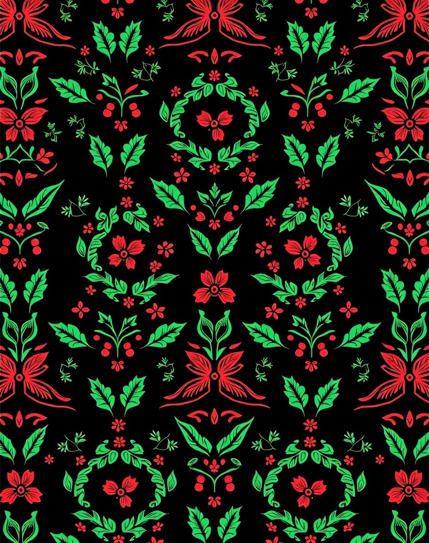 Bold Floral Vine Pattern Rug