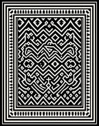 Monochrome Abstract Geometric Pattern Rug
