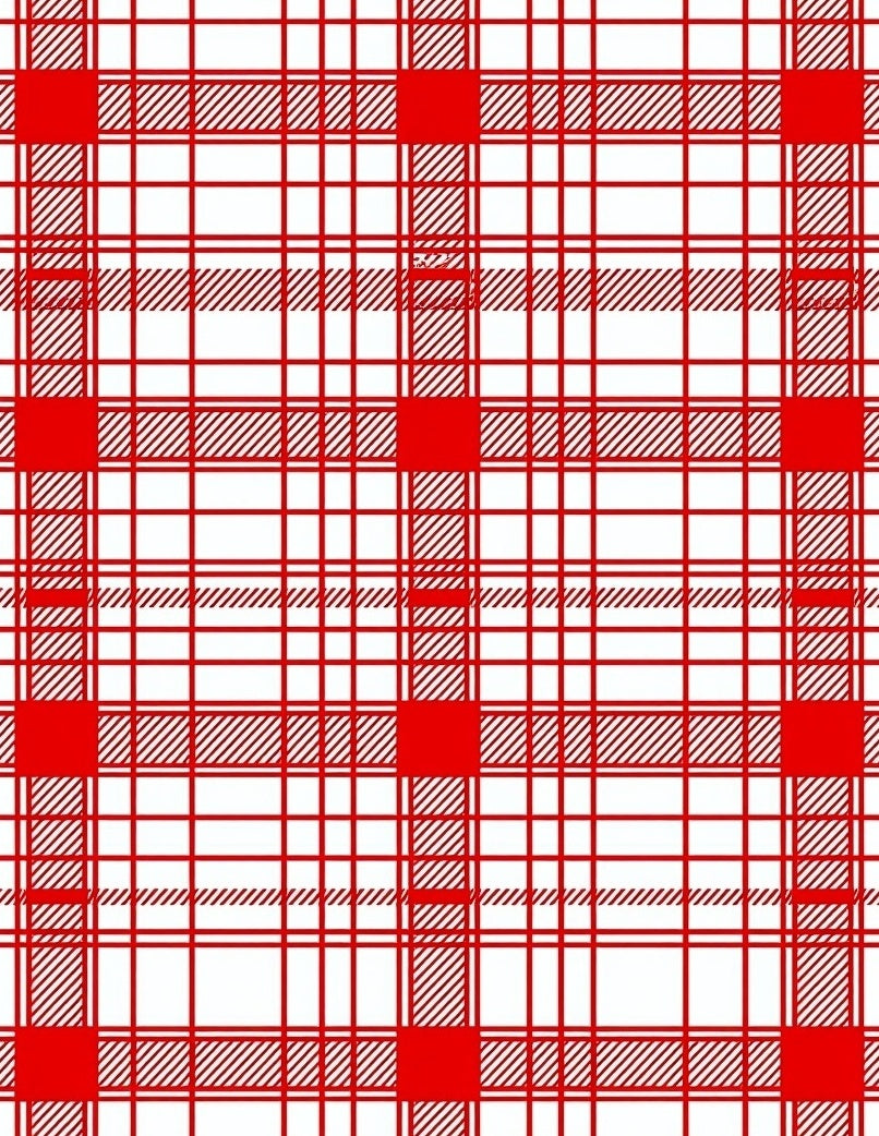 Classic Red Plaid Tartan Checked Rug
