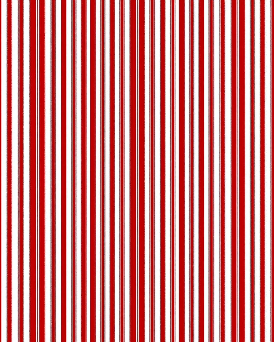 Classic Red and White Stripe Design Rug