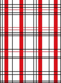 Bold Red Black Plaid Geometric Rug