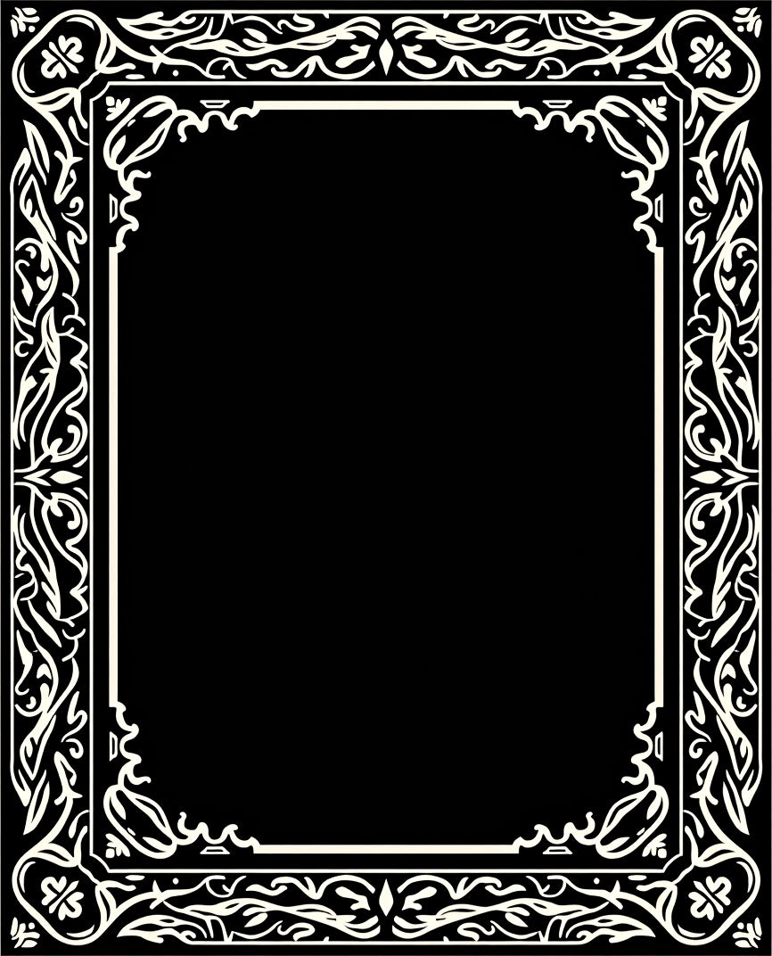 Elegant White Floral Border Design Rug