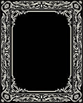 Elegant White Floral Border Design Rug