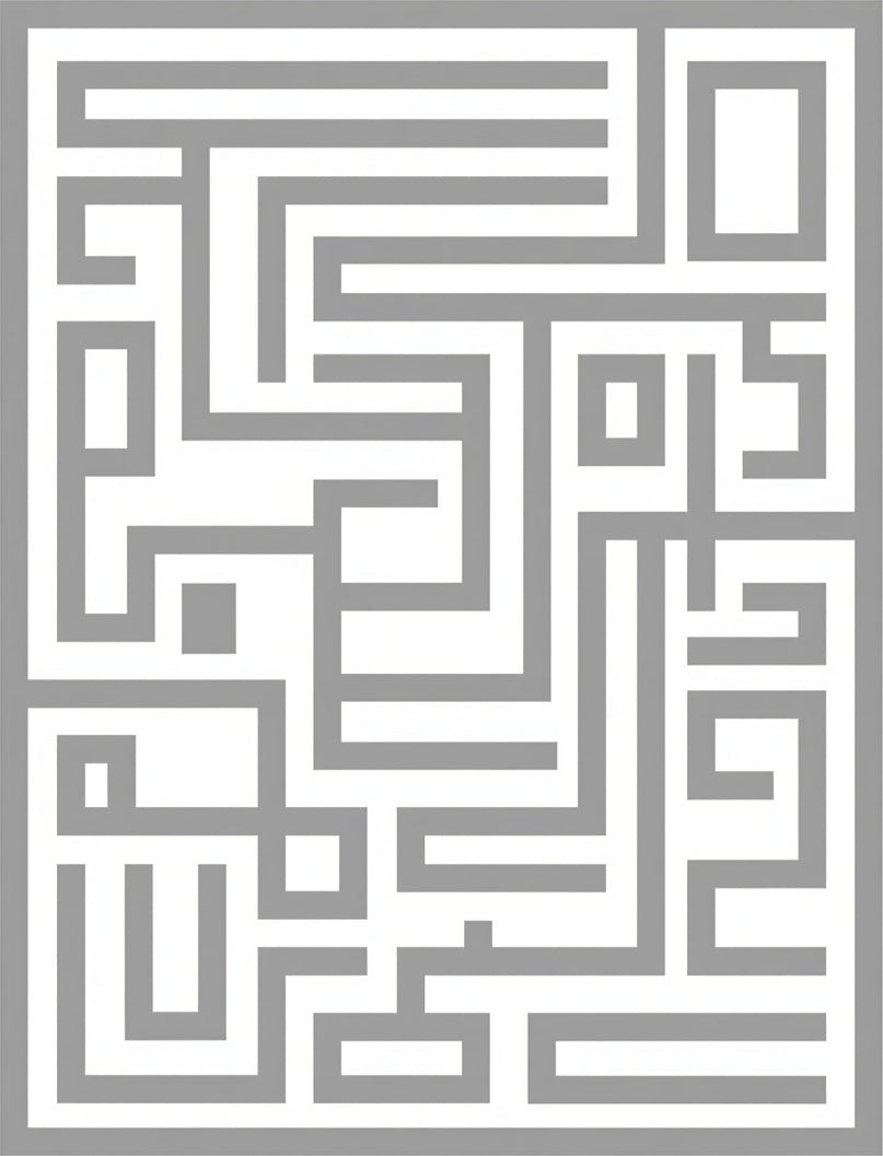 Abstract Maze Geometric Pattern Rug