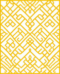 Yellow Geometric Labyrinth Pattern Rug