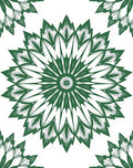 Intricate Radial Leaf Pattern Design Rug